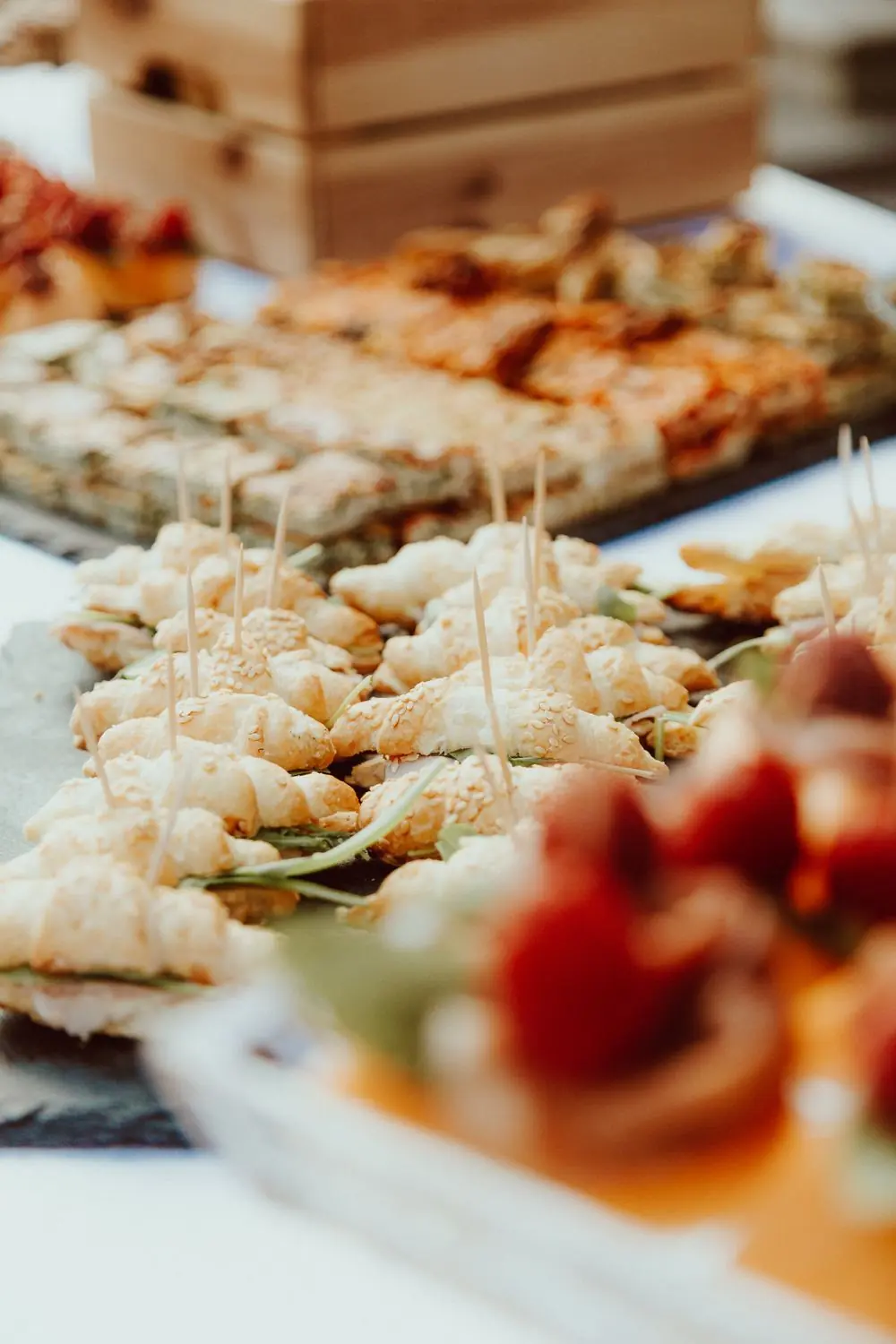 Finger foods servidos nas festas do Festvall